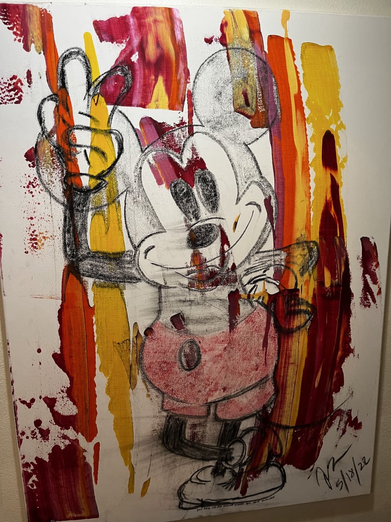 Mickey Mouse.  Painted by Ben Joseph Zerpa